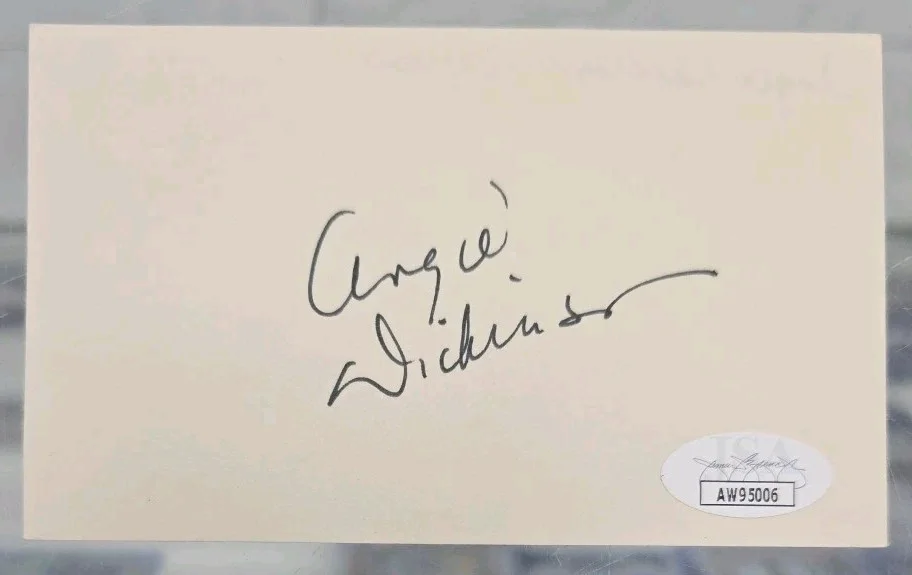 Angie Dickinson — Angie Dickinson Signed Index Card JSA Certified "Ocean's 11" 1960 & 2011 Movies