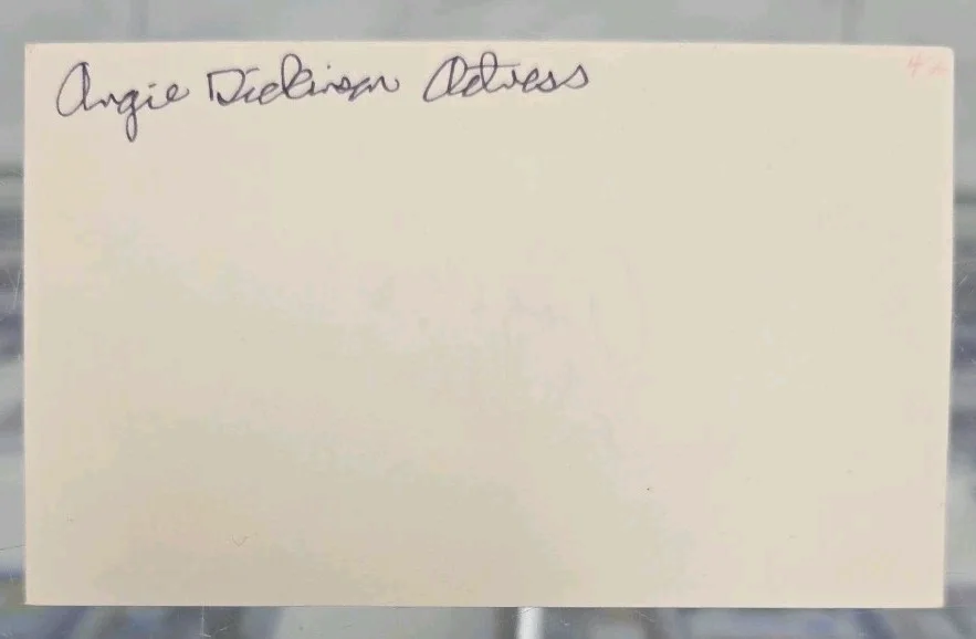 Angie Dickinson — Angie Dickinson Signed Index Card JSA Certified "Ocean's 11" 1960 & 2011 Movies, изображение 3