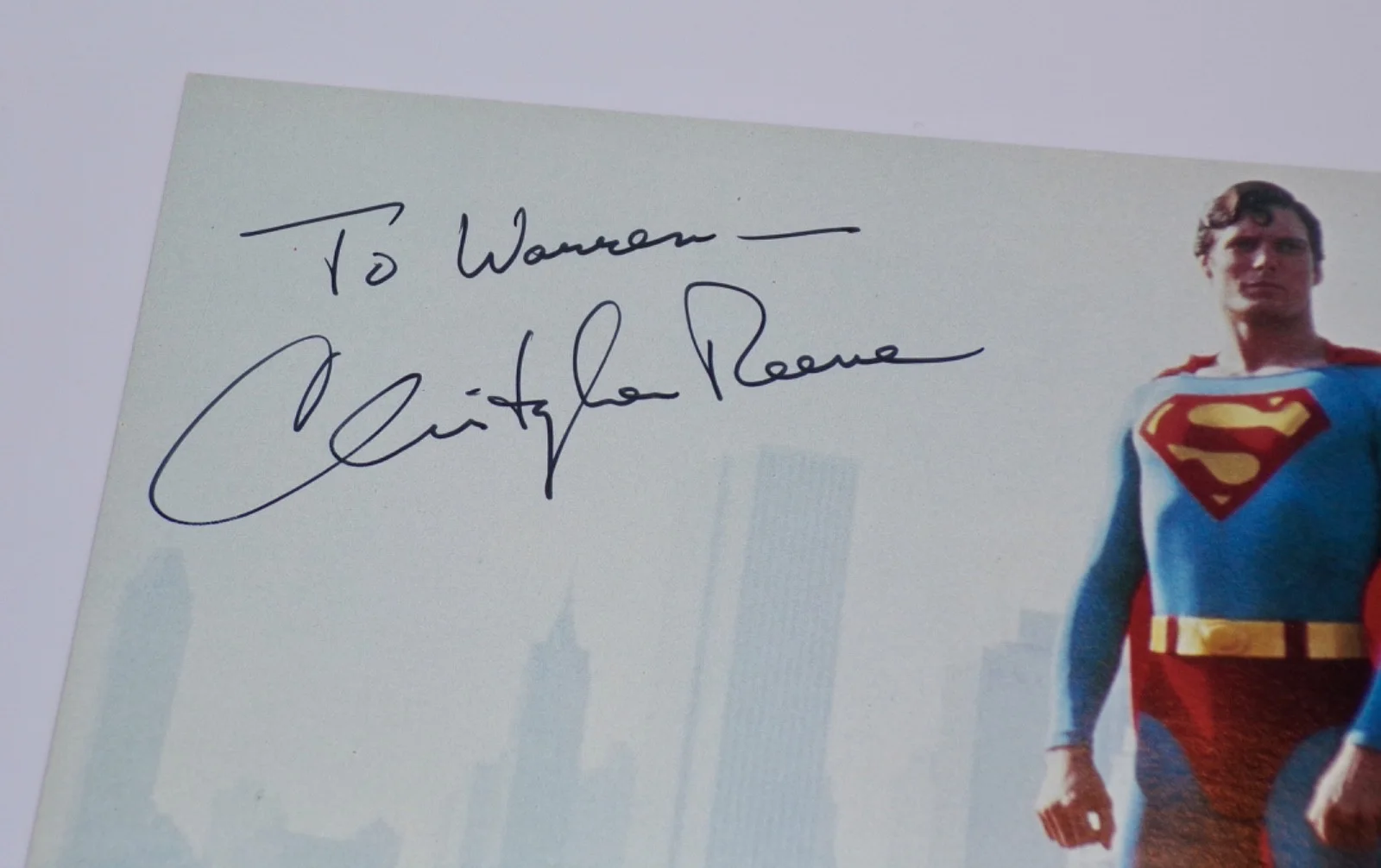 Christopher D'Olier Reeve — CHRISTOPHER REEVE Superman SIGNED 8x10 Lobby Card AUTO Full Beckett Letter COA, изображение 3