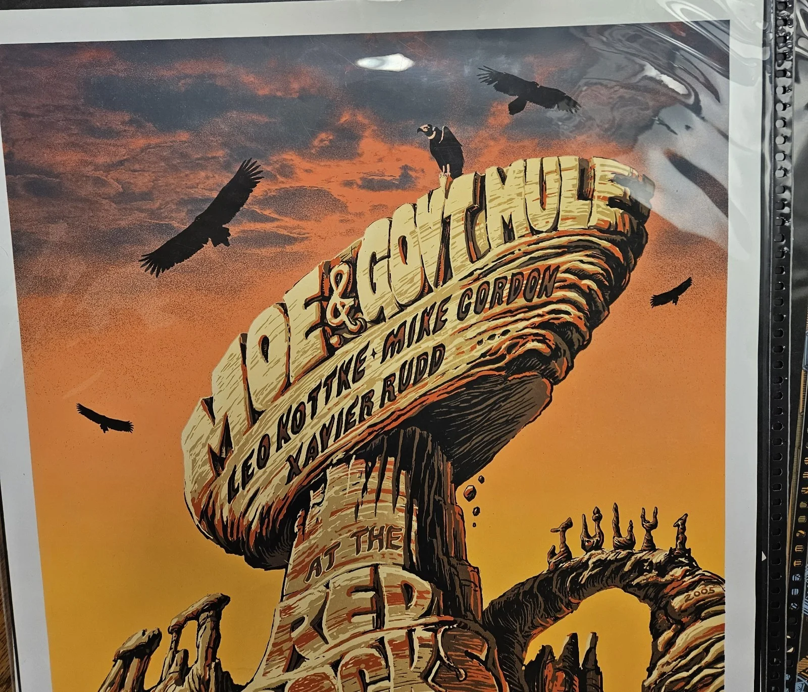 134/500 Signed Ltd Ed MOE + GOVT MULE Silkscreen Concert Poster RED ROCKS CO, изображение 2