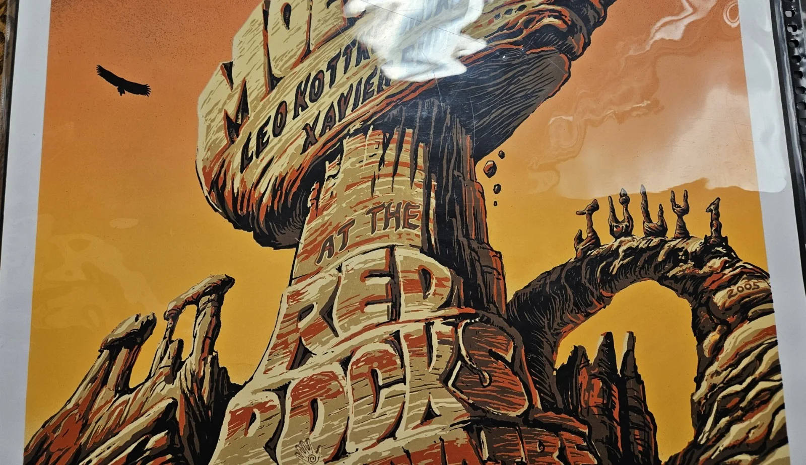 134/500 Signed Ltd Ed MOE + GOVT MULE Silkscreen Concert Poster RED ROCKS CO, изображение 3