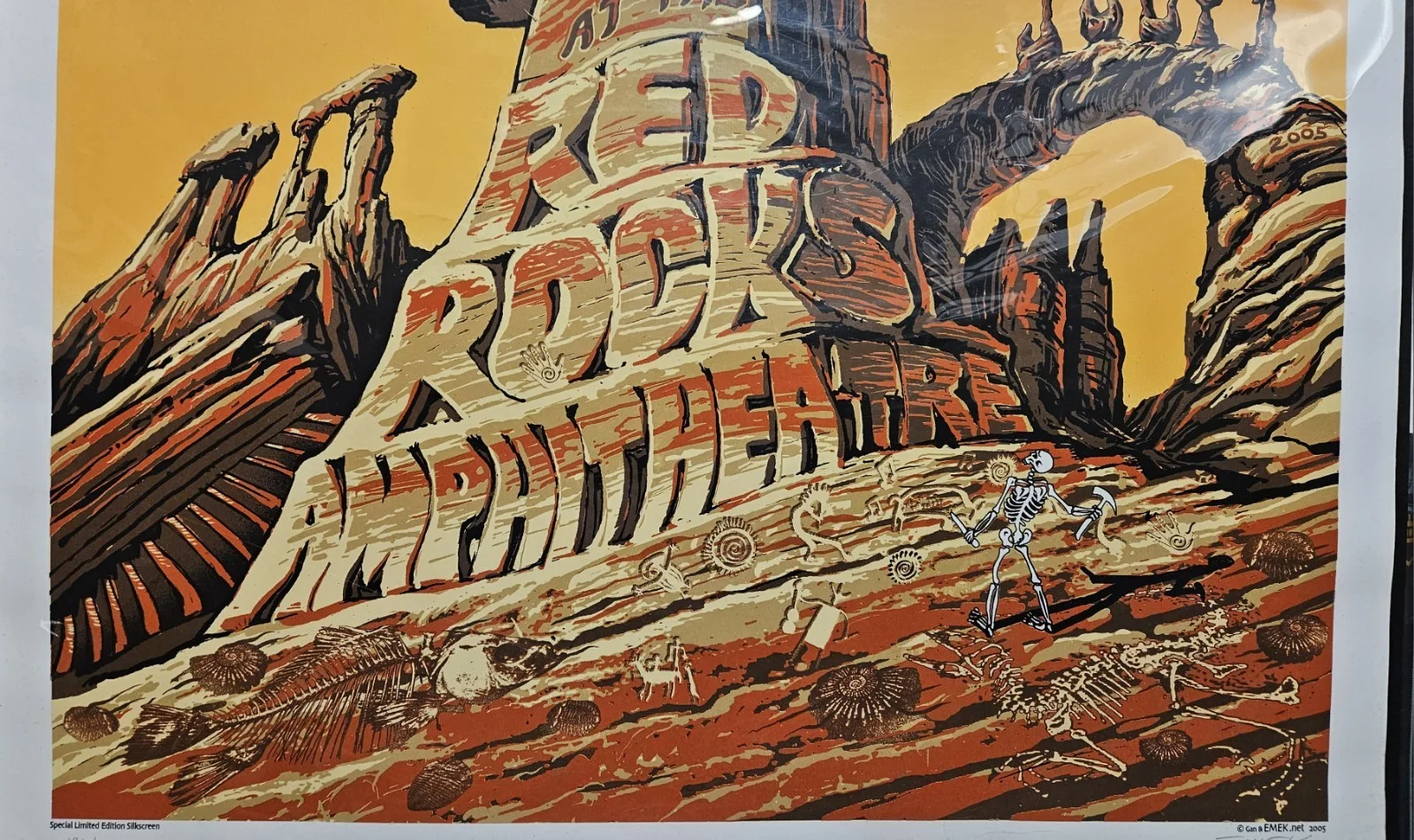 134/500 Signed Ltd Ed MOE + GOVT MULE Silkscreen Concert Poster RED ROCKS CO, изображение 4