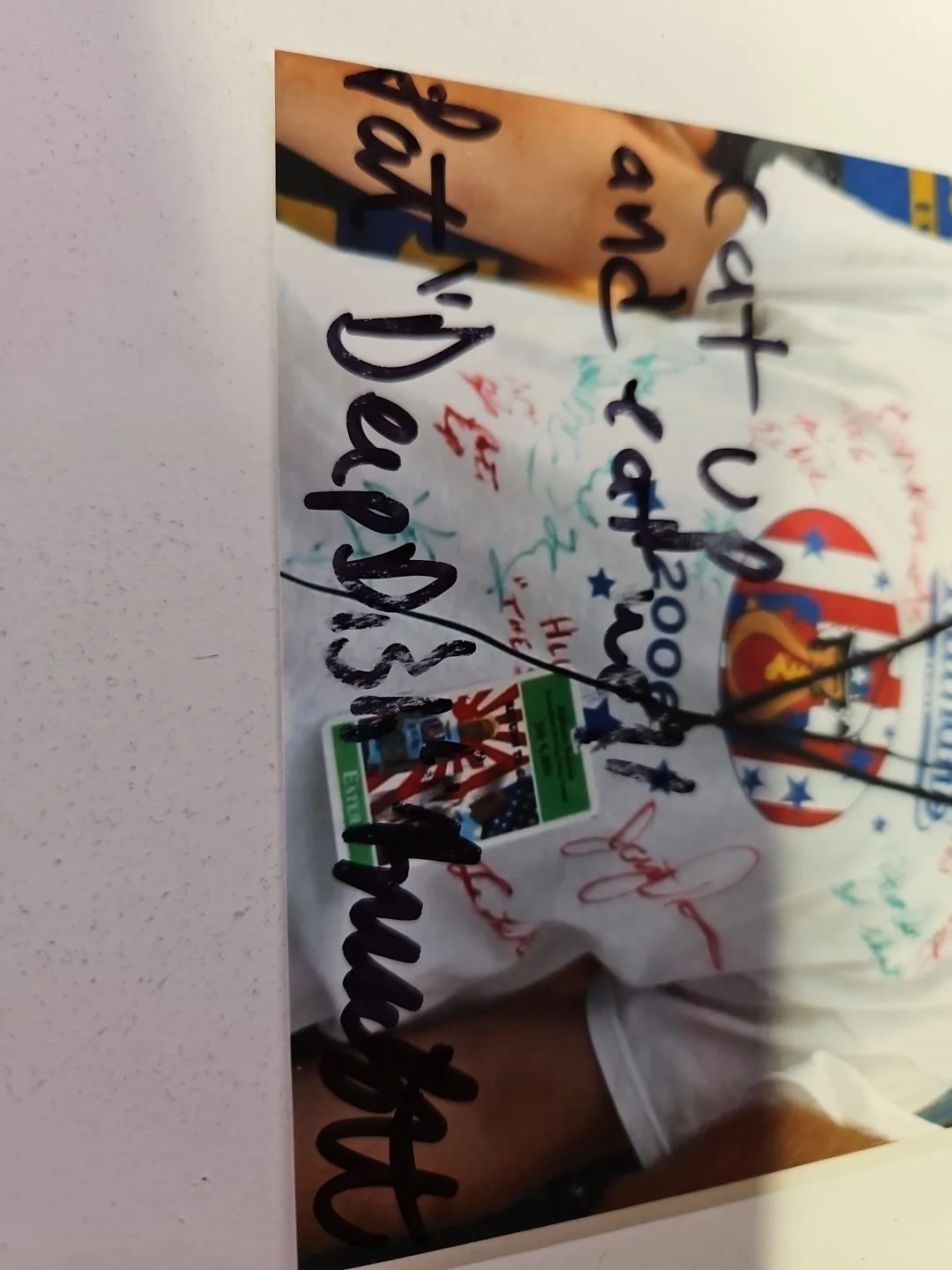 Pat Bertoletti Autograph Deep Dish Competitive Eater Signature Eat Up & Eat Well, изображение 2