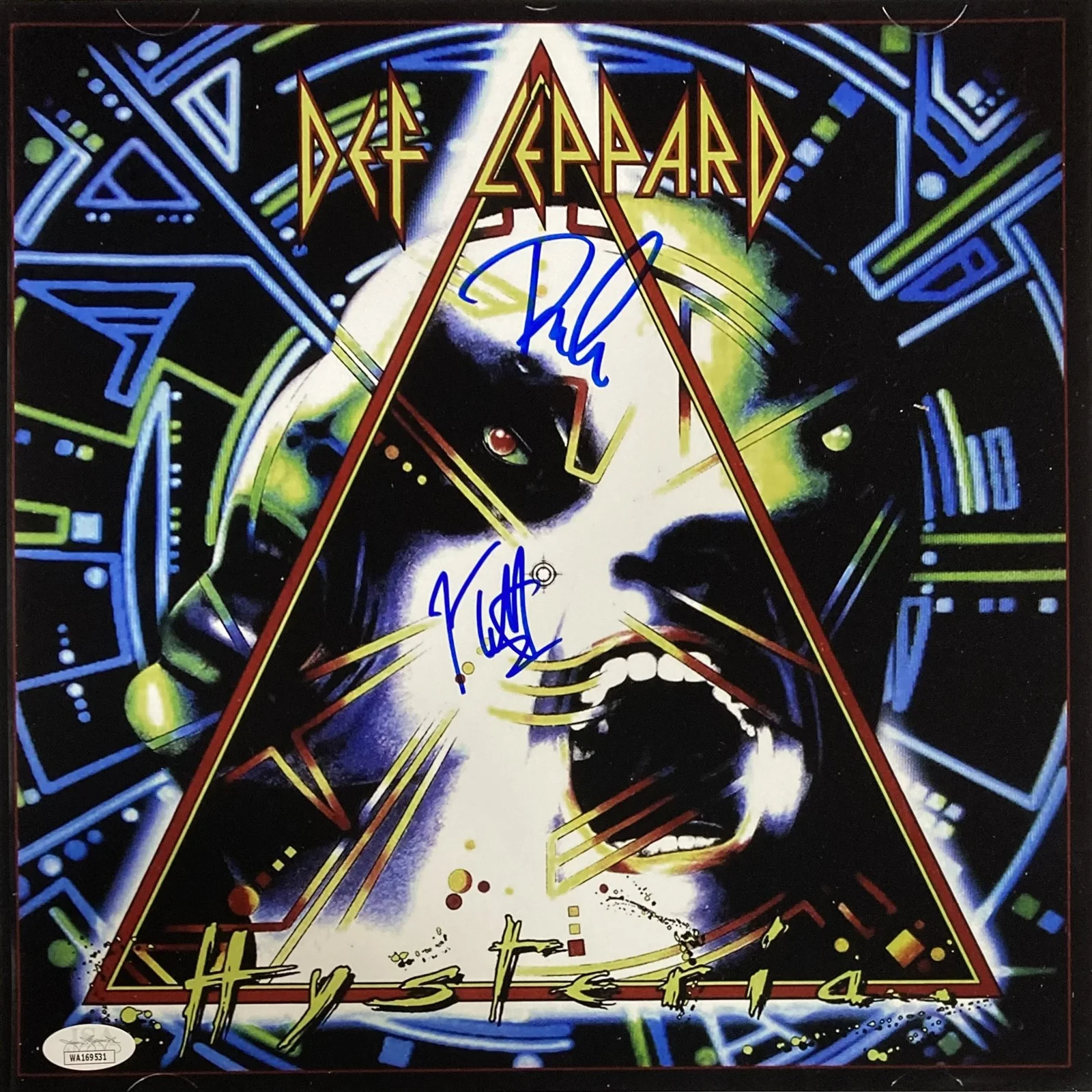 Joe Elliott — Joe Elliott Phil Collen Signed 12x12 Def Leppard Photo JSA ITP