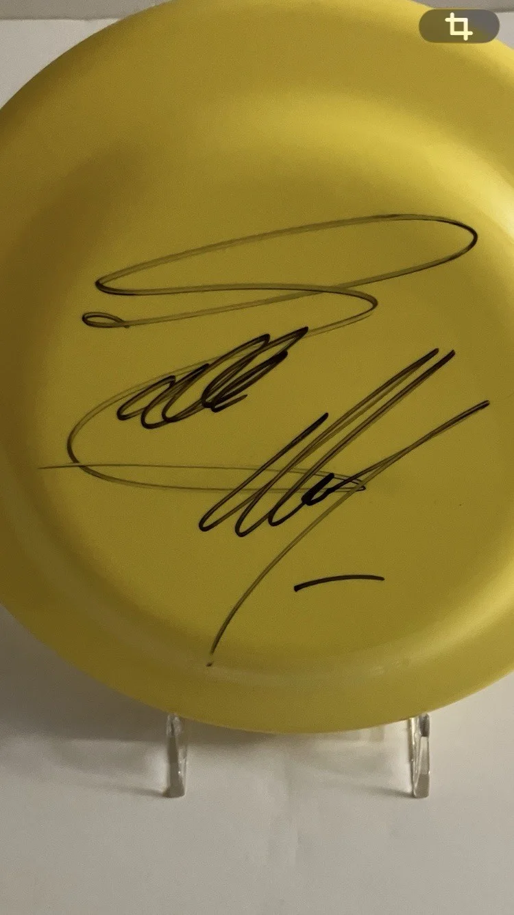 EDDIE MONEY SIGNED MINI FRISBEE WITH COA, image 2