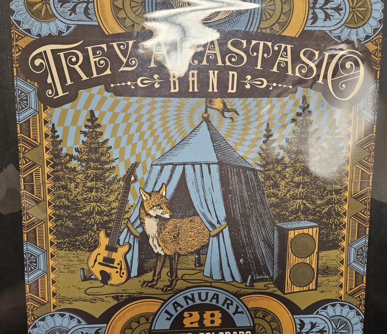 53/300 Signed Ltd Ed TREY ANASTASIO BAND Concert Poster Denver Colorado FOX TENT, изображение 3