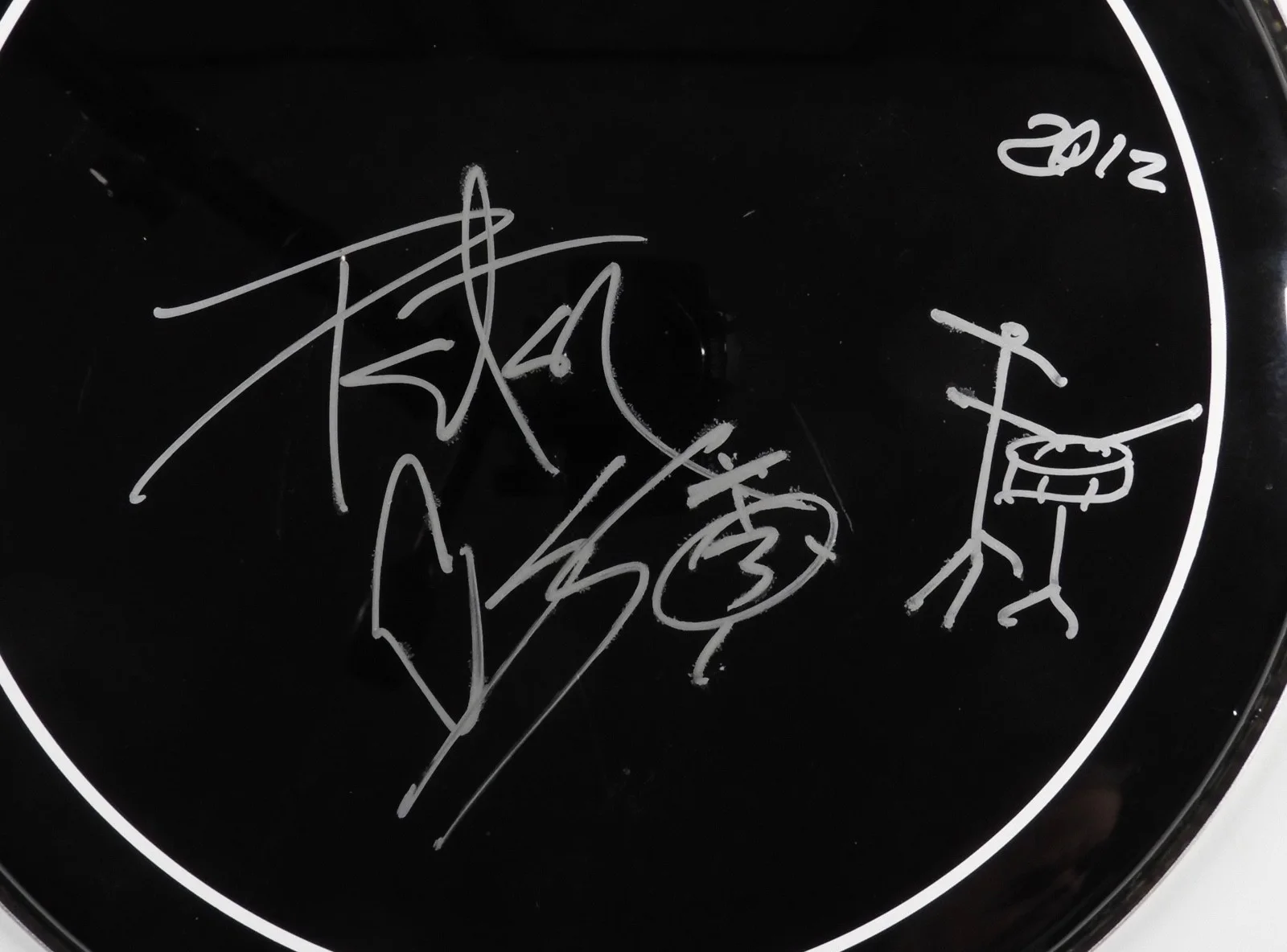 KISS Peter Criss JSA Autograph Signed Drum Head 14" w Sketch, image 2