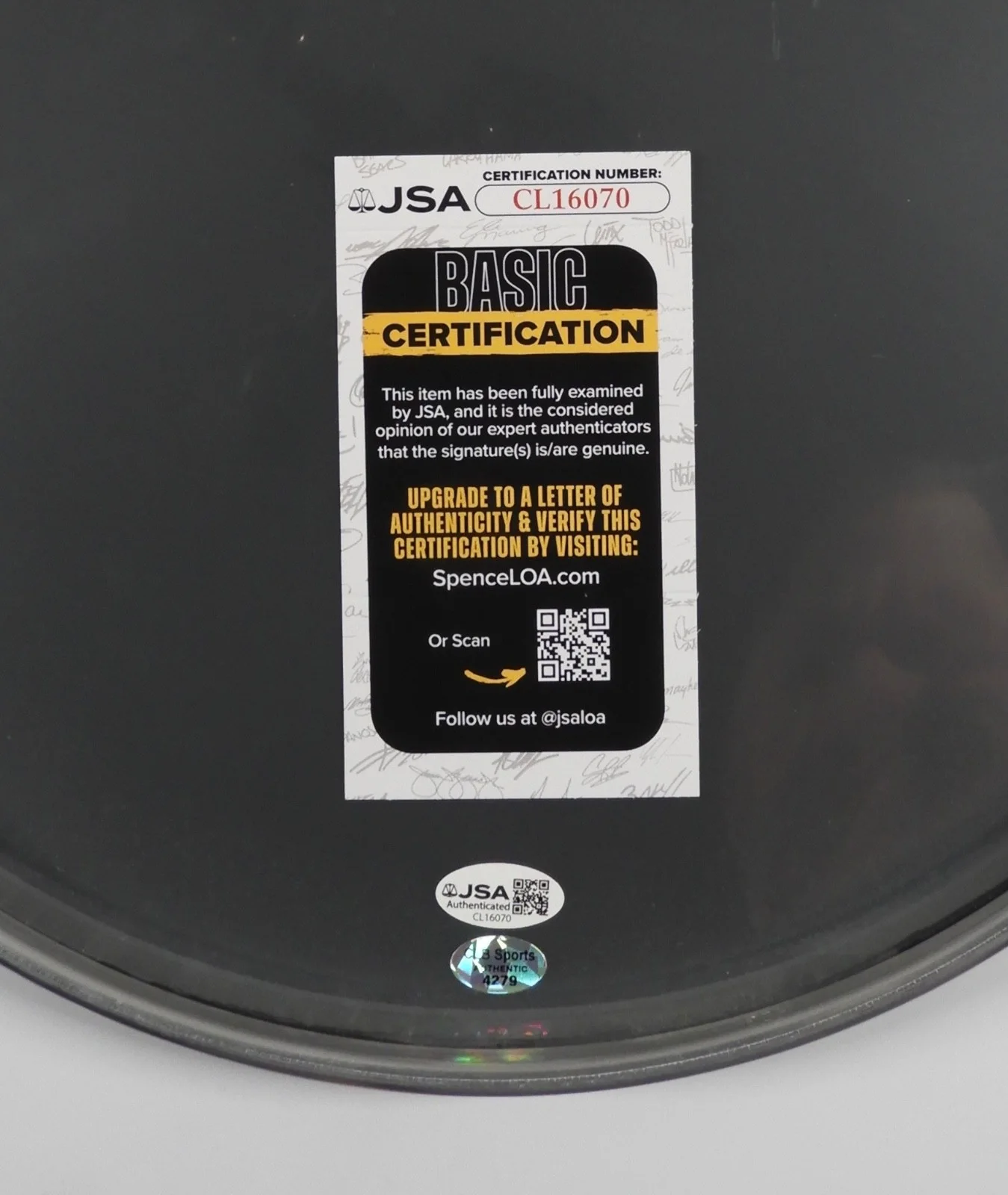 KISS Peter Criss JSA Autograph Signed Drum Head 14" w Sketch, image 3