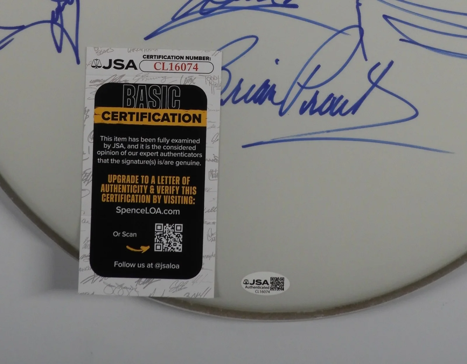 Diamond Rio JSA Autograph Signed Drum Head 14", image 3