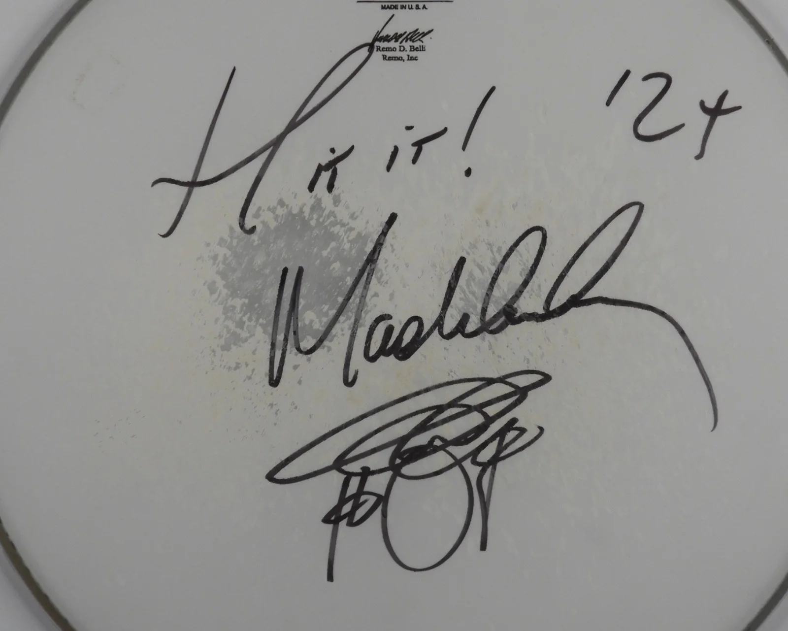Max Weinberg JSA Signed Autograph Drumhead Bruce Springsteen and the E Street, image 2