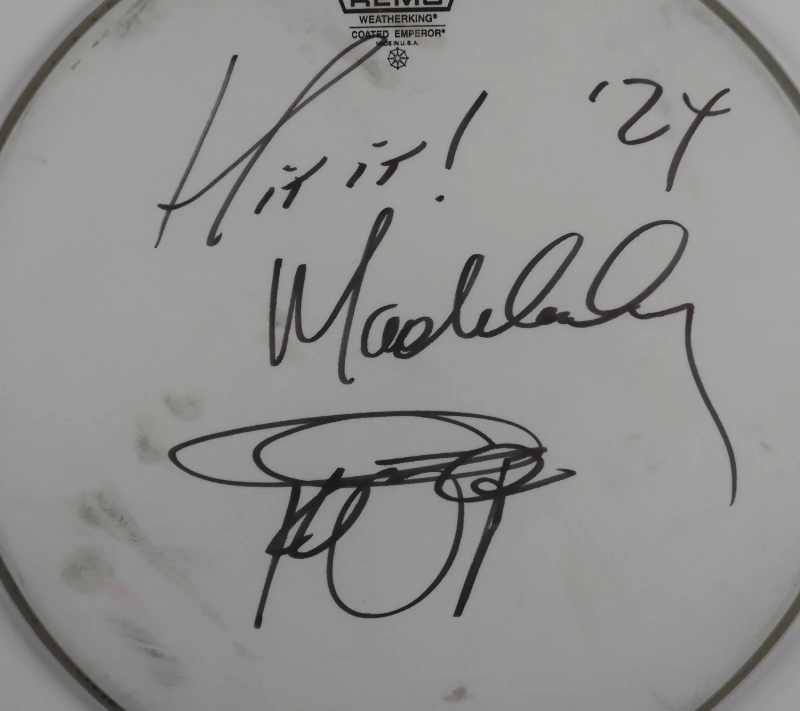 Max Weinberg JSA Signed Autograph Drumhead Bruce Springsteen and the E Street, image 2