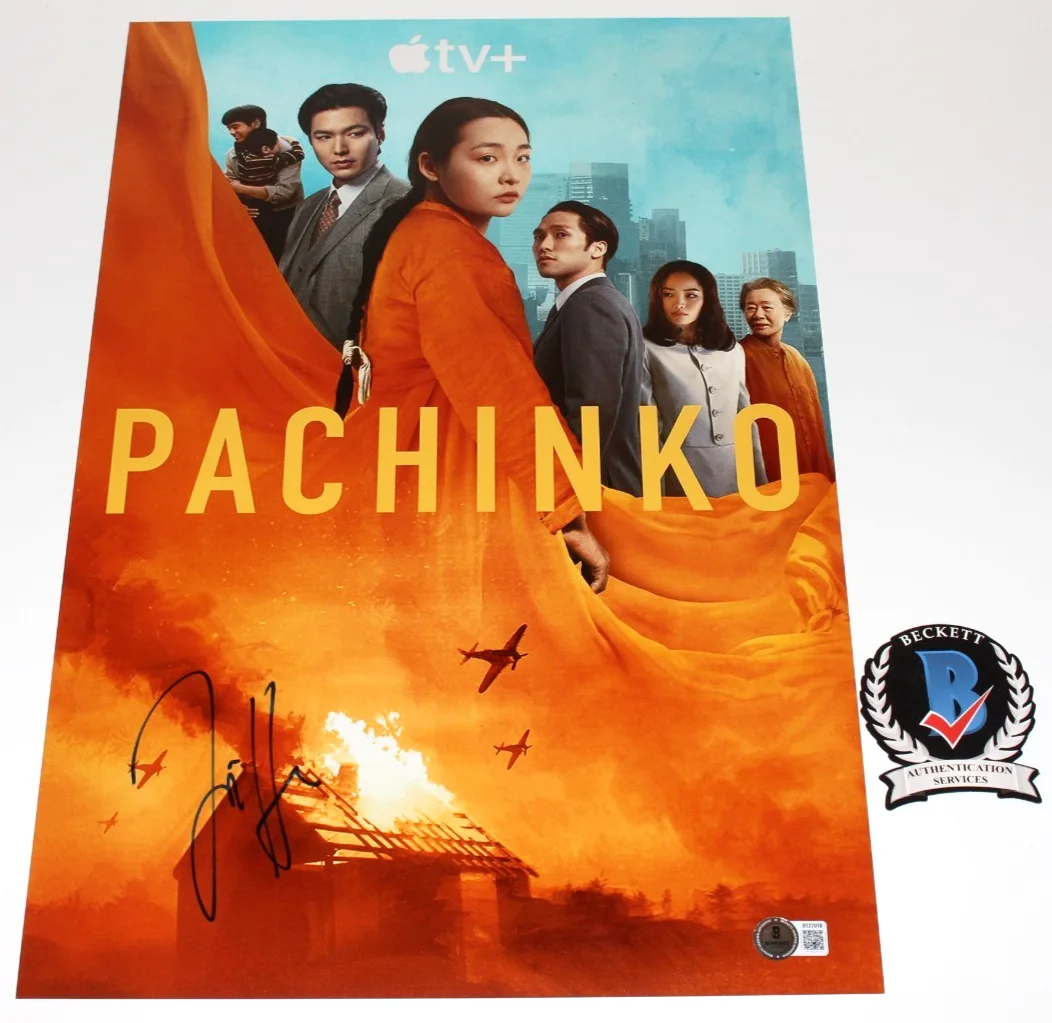 JIN HA SIGNED 'PACHINKO' 12x18 SHOW POSTER AUTOGRAPH BECKETT BAS COA, image 2