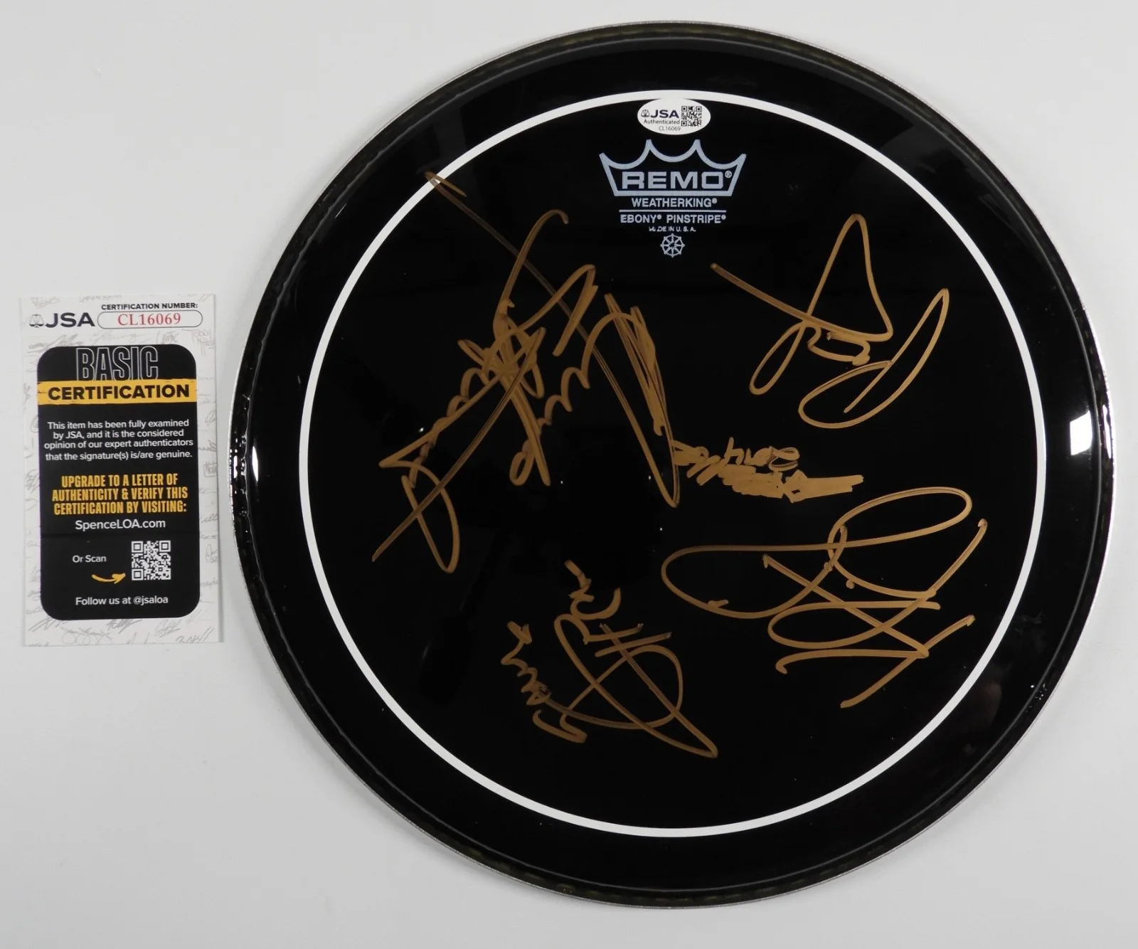 Extreme Autograph Signed Drum Head JSA COA 12", image 3