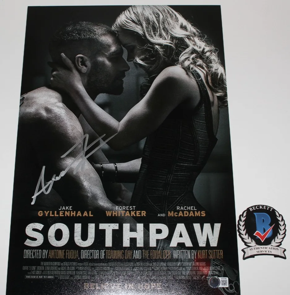 DIRECTOR ANTOINE FUQUA SIGNED 'SOUTHPAW' 12x18 MOVIE POSTER BAS BECKETT COA, изображение 2