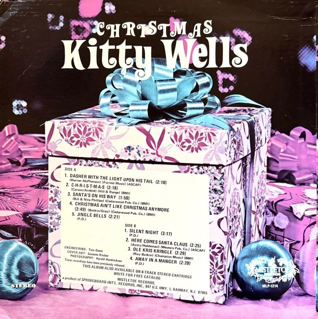 KITTY WELLS HAND SIGNED AUTOGRAPH LP ALBUM "CHRISTMAS KITTY WELLS", image 2