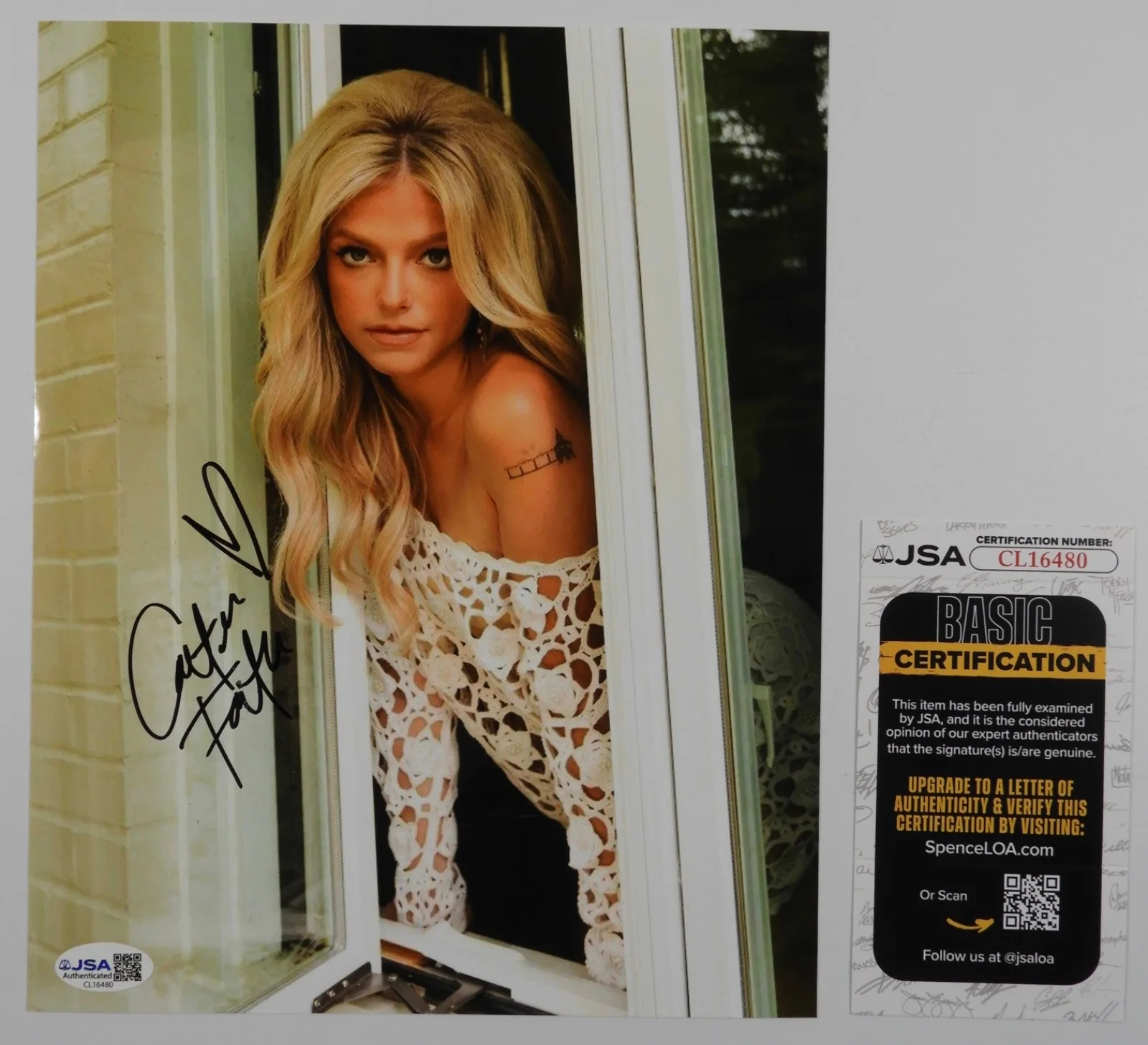 Carter Faith JSA Signed Autograph 8 x 10 Photo Country Music Star, изображение 2
