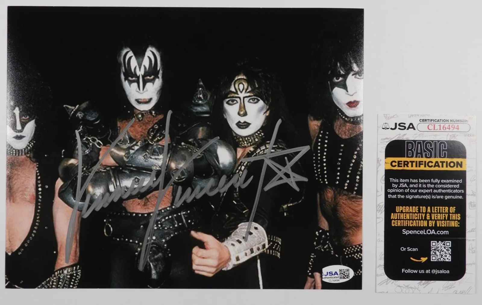 KISS Vinnie Vincent Signed JSA Signed Autograph 8 x 10 Photo, изображение 2
