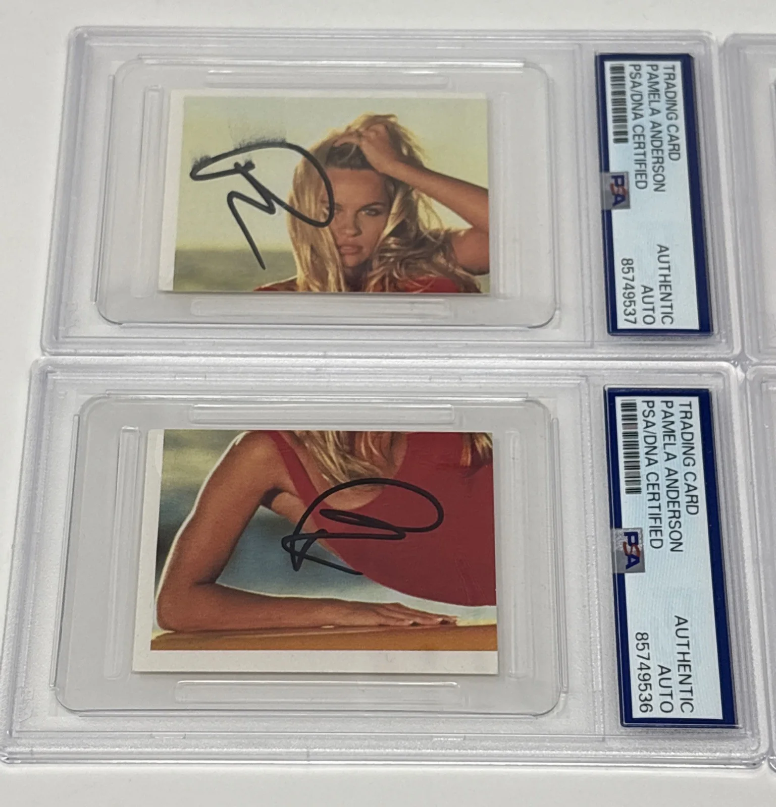 Pamela Anderson — PAMELA ANDERSON Signed AUTOGRAPH 1996 Sticker Set PSA/DNA COA Baywatch SEXY, изображение 2