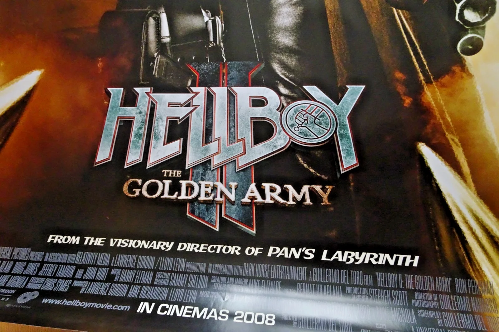 Hellboy II The Golden Army Poster One Sheet Ron Perlman Guillermo del Toro 2008, image 3