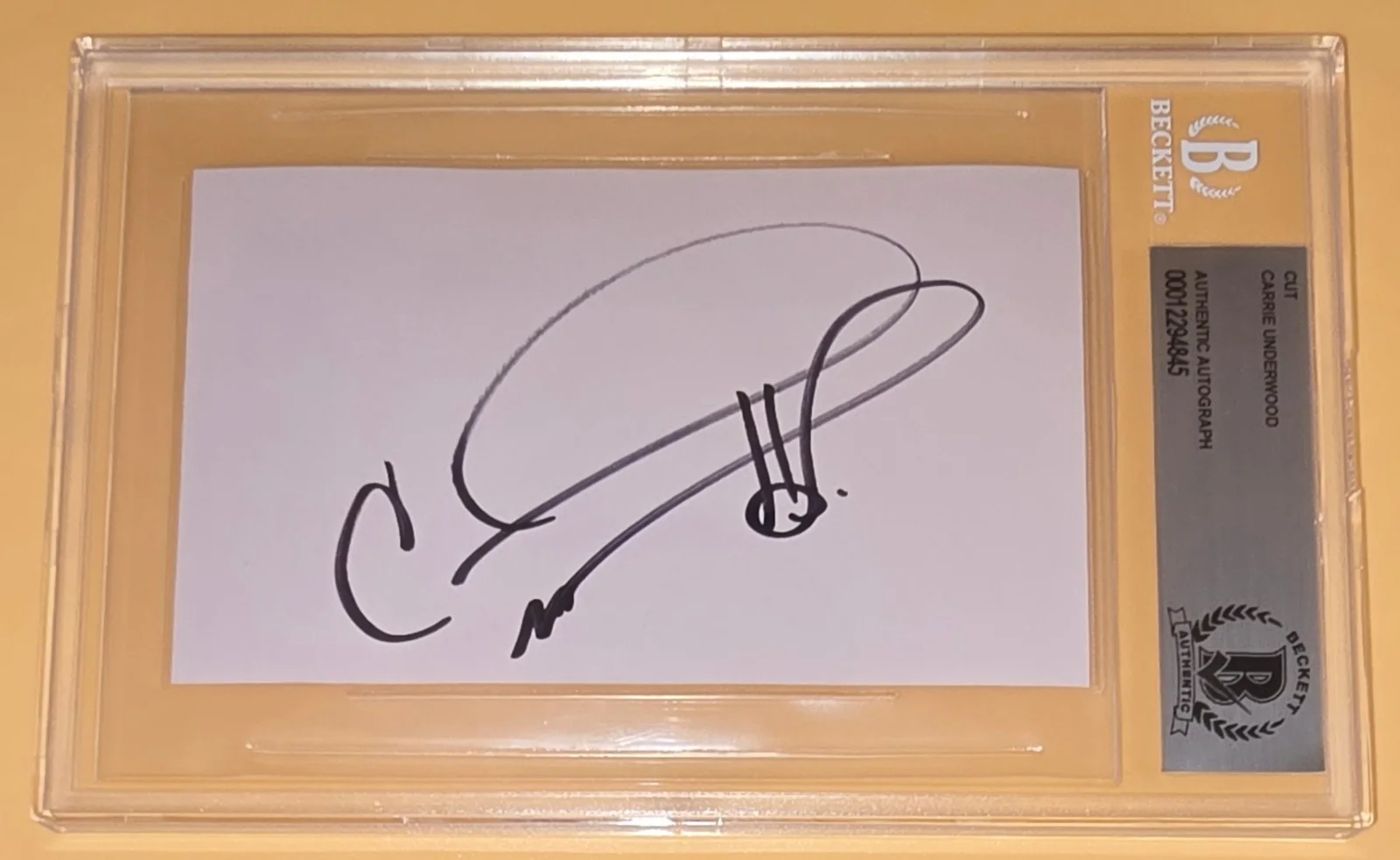 Carrie Underwood Autograph Beckett BAS JSA Double Authenticated Slabbed Signed, image 4