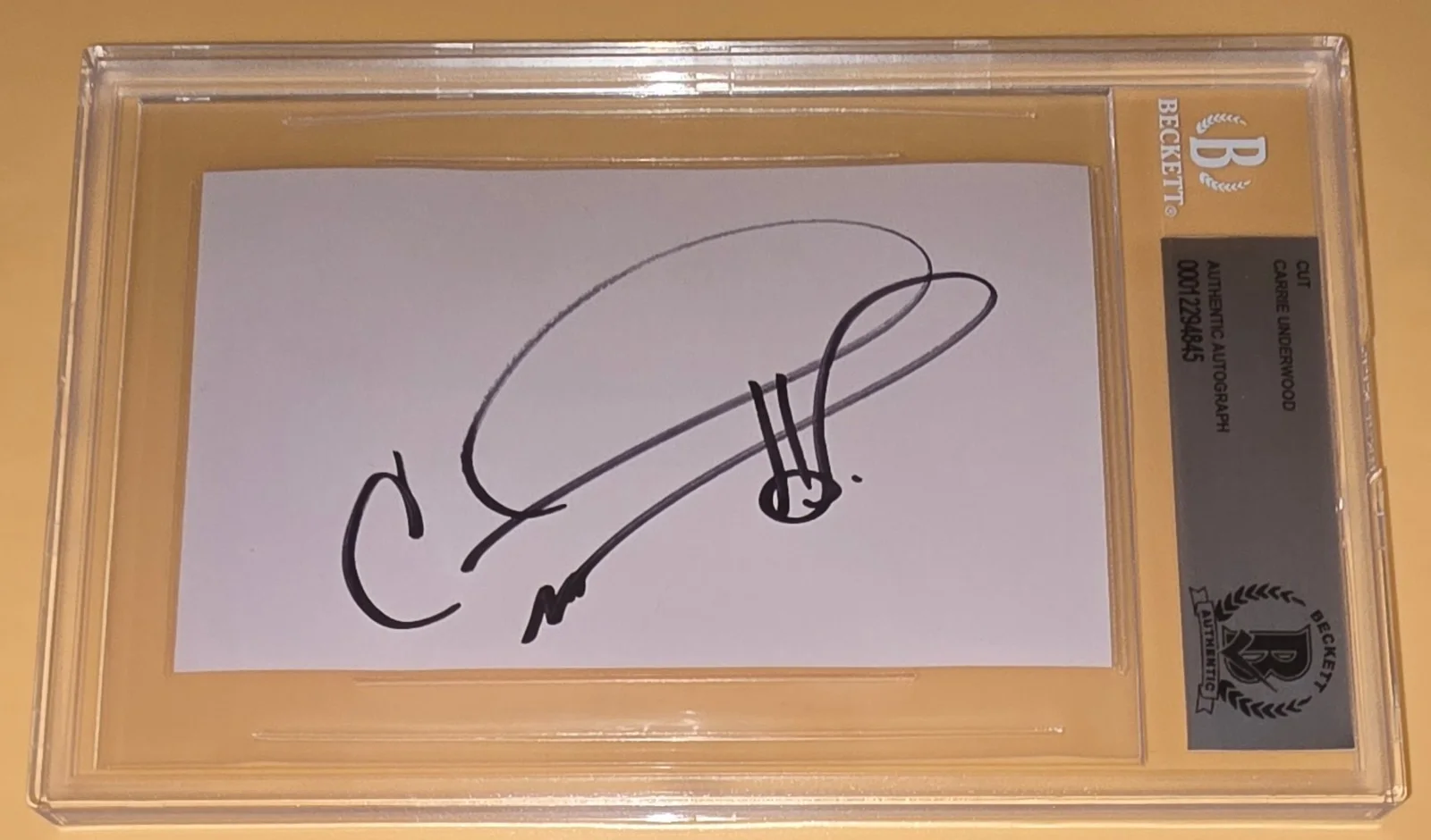 Carrie Underwood Autograph Beckett BAS JSA Double Authenticated Slabbed Signed, image 5