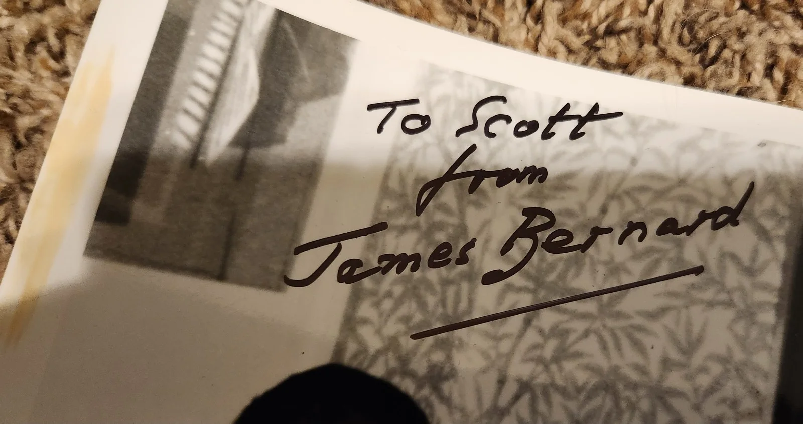 James Bernard — JAMES BERNARD HAMMER HORROR COMPOSER 8 × 10 SIGNED B&W Awesome Condition!, image 2