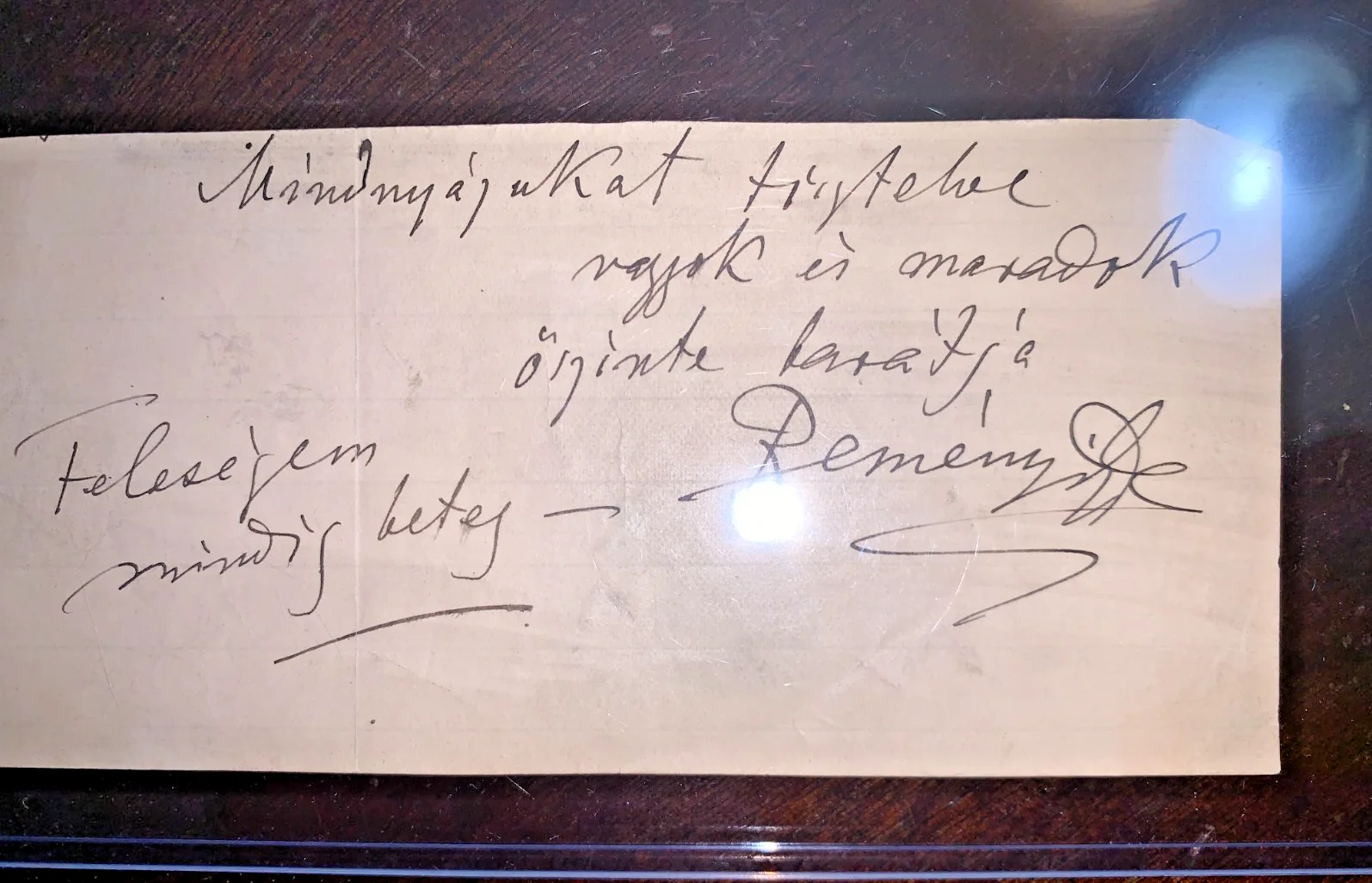 Ede Reményi Hungarian violinist, autographed note from estate auction, изображение 3