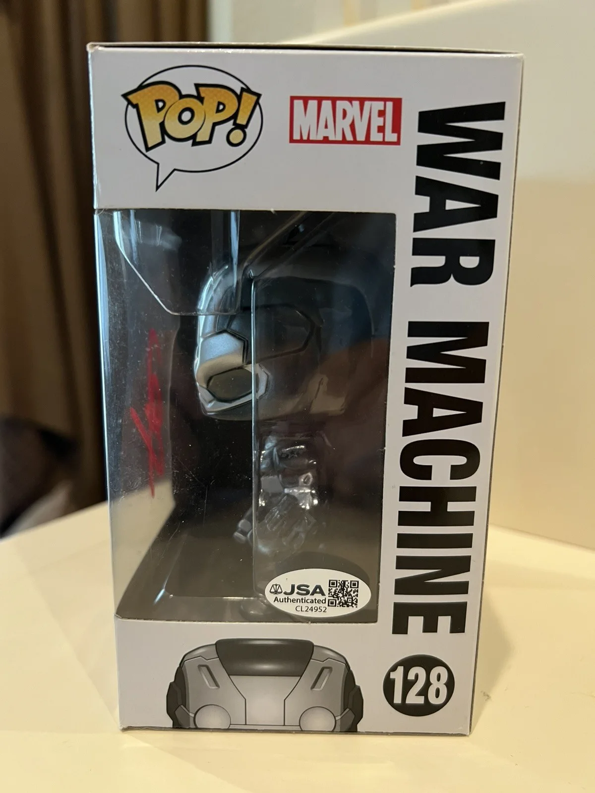 DON CHEADLE SIGNED WAR MACHINE CIVIL WAR FUNKO POP 128 JSA COA, image 2