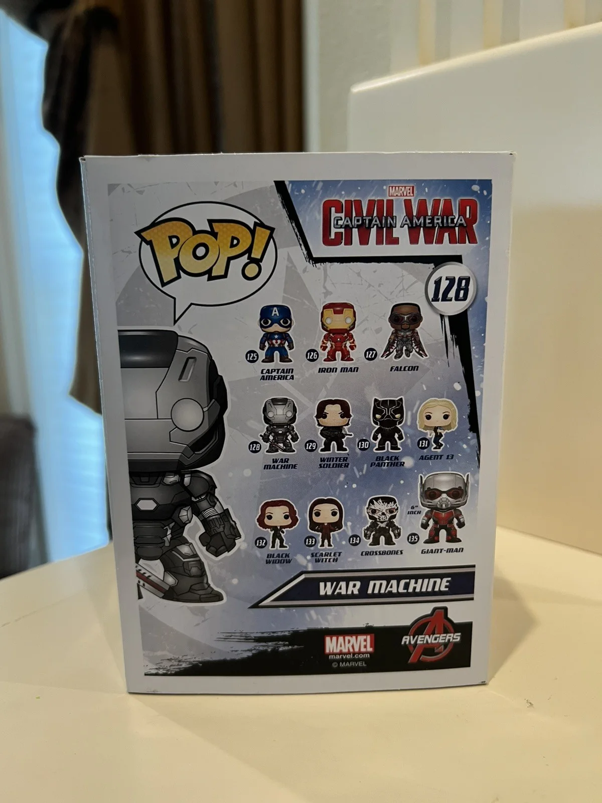 DON CHEADLE SIGNED WAR MACHINE CIVIL WAR FUNKO POP 128 JSA COA, image 5