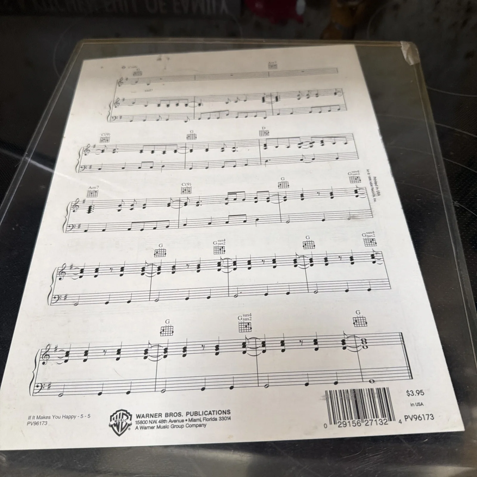 Sheryl Crow Signed, Auto ￼ If It Makes You Happy Sheet Music Very Rare, image 2