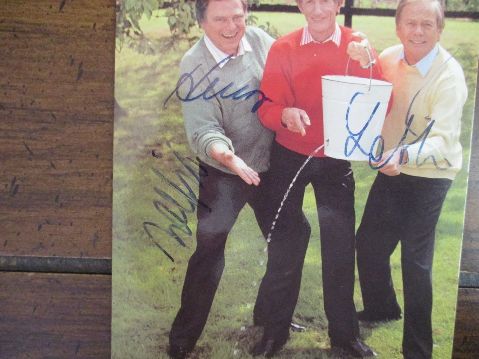 HELMUT NIEKAMP/LOTHAT NITSCHKE/WITTE (Medium Terzett)Signed 4x6 Color Photo/Card, image 2