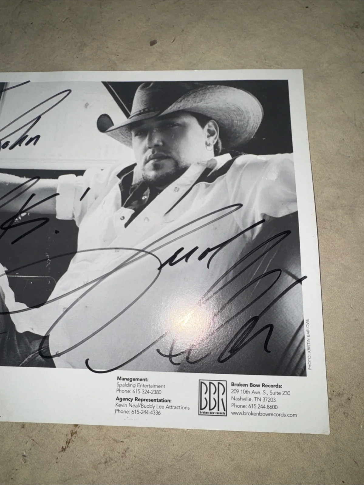 Jason Aldean Signed Autograph 8x10 Early Promo Photo Country Star RARE, изображение 2