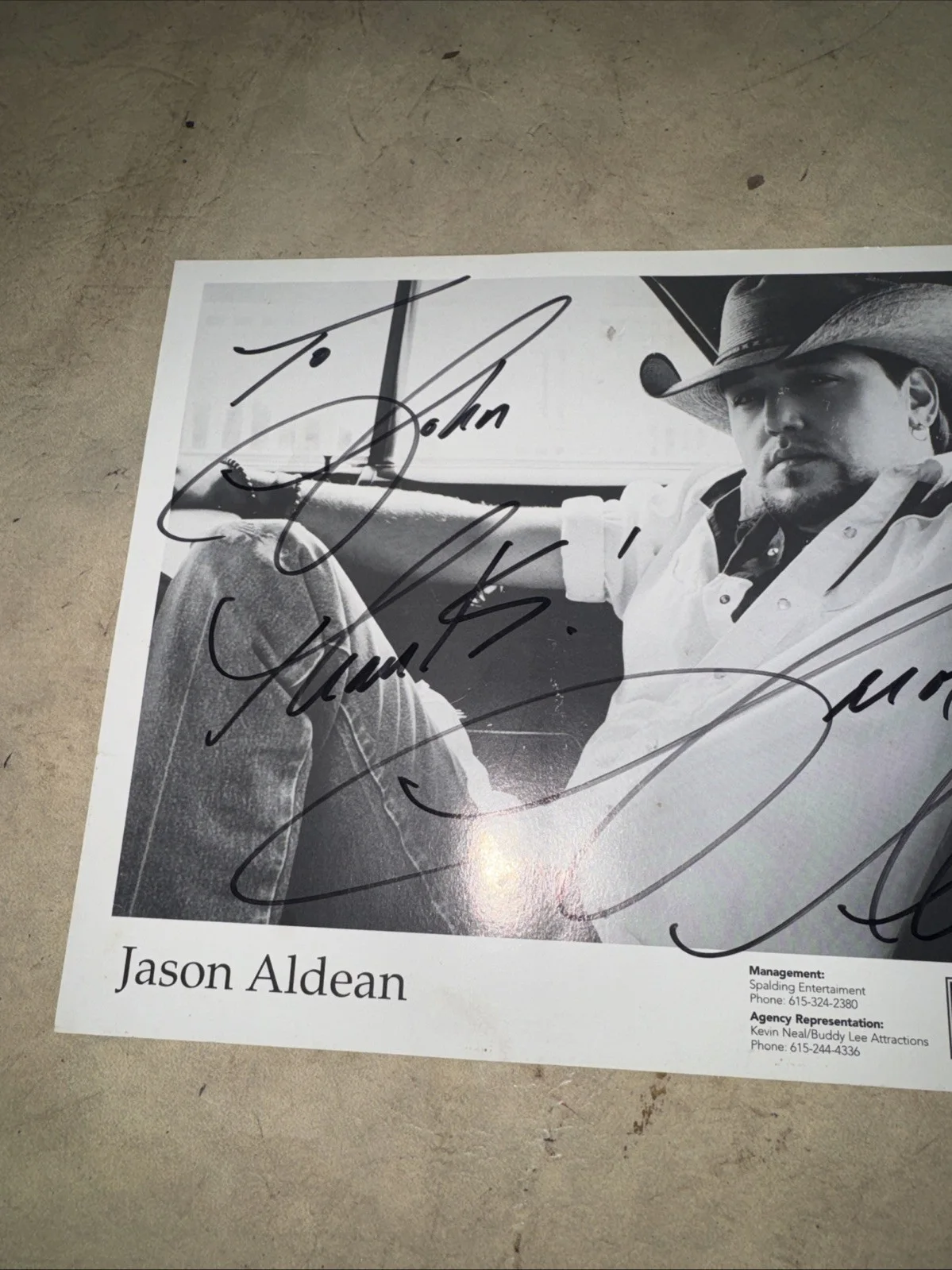 Jason Aldean Signed Autograph 8x10 Early Promo Photo Country Star RARE, изображение 3