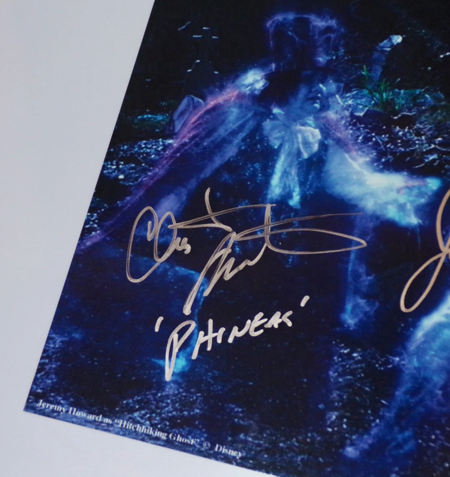 Clay / Clayton Martinez, Jeremy Howard, Deep Roy — HAUNTED MANSION (2003) Hitchhiking Ghosts SIGNED 8x10 BAS Letter COA Deep Roy +2, image 3