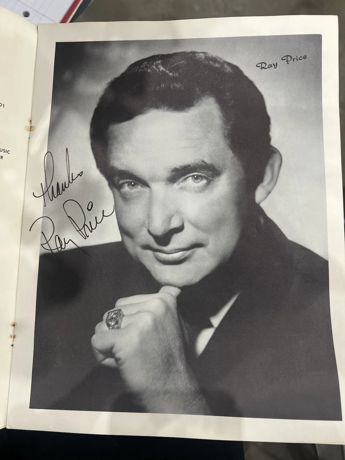 Your Album Of Favorite Country Western Stars Ray Price Autograph Program 1960's, изображение 3