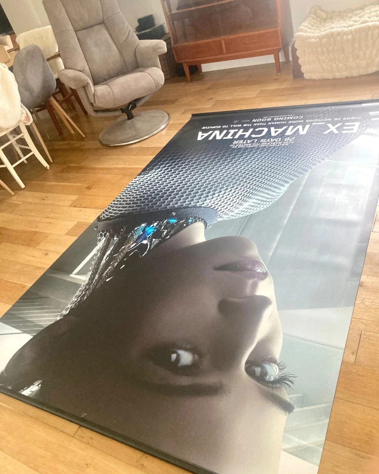HUGE 'Ex Machina' Promo Film Poster Odeon UK Cinema Pre-Release 100"x56" Vintage, изображение 3