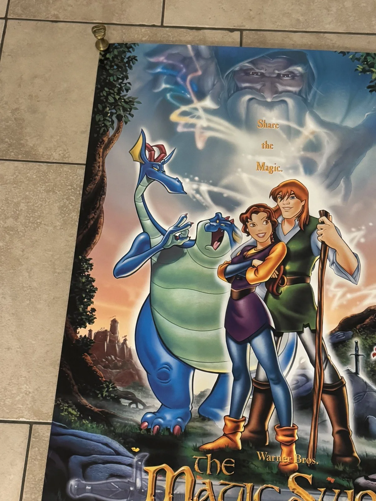The Magic Sword: Quest for Camelot Original 1998 One Sheet Movie Poster 40"x27", изображение 2