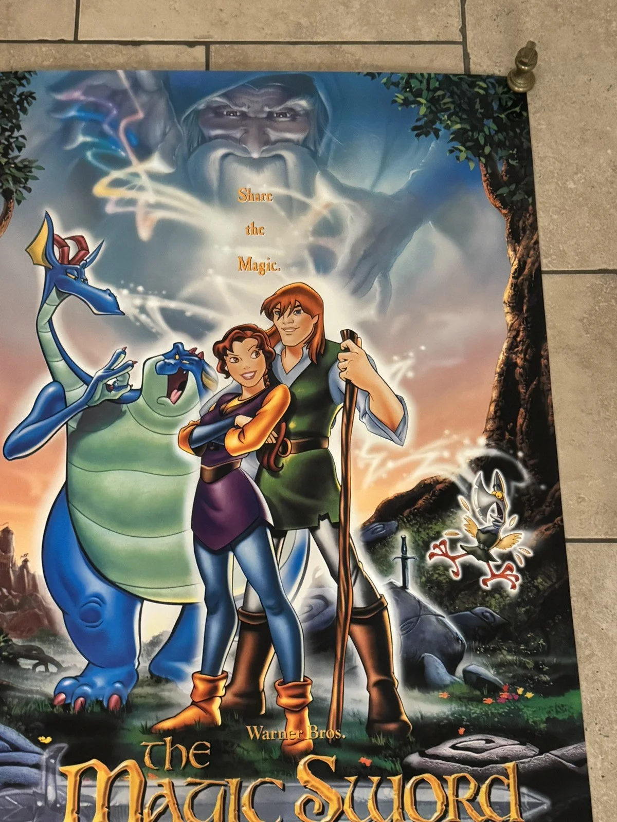 The Magic Sword: Quest for Camelot Original 1998 One Sheet Movie Poster 40"x27", изображение 3