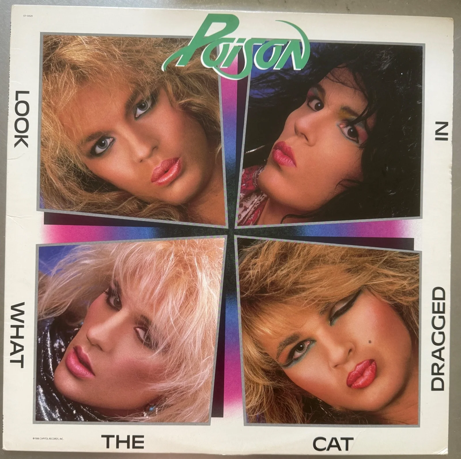 Poison : Look What The Cat Dragged In fully signed Lp autographed vinyl, image 2