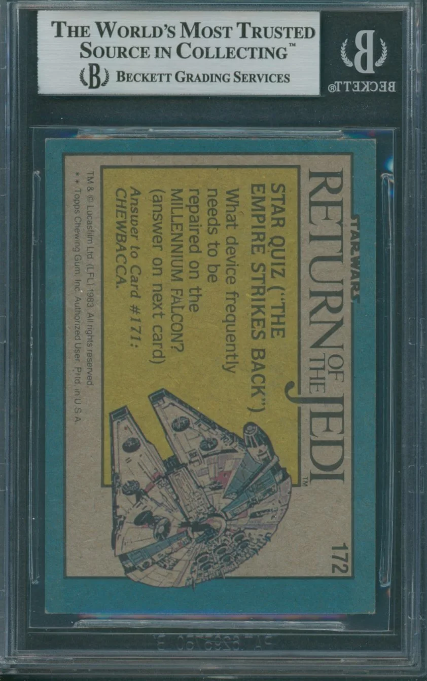 1983 Star Wars Return Of The Jedi #172 Howie Hammerman Signed Beckett Auto BAS, image 2