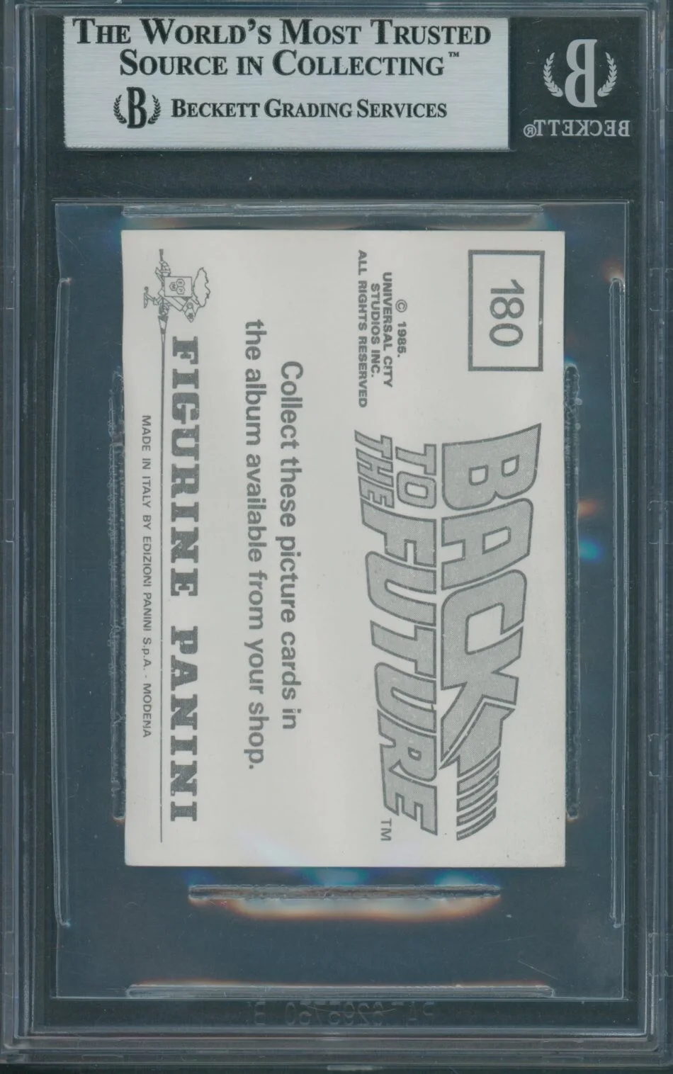 Claudia Wells — 1985 Panini Back To The Future Stickers #180 Claudia Wells Signed Beckett BAS, image 2