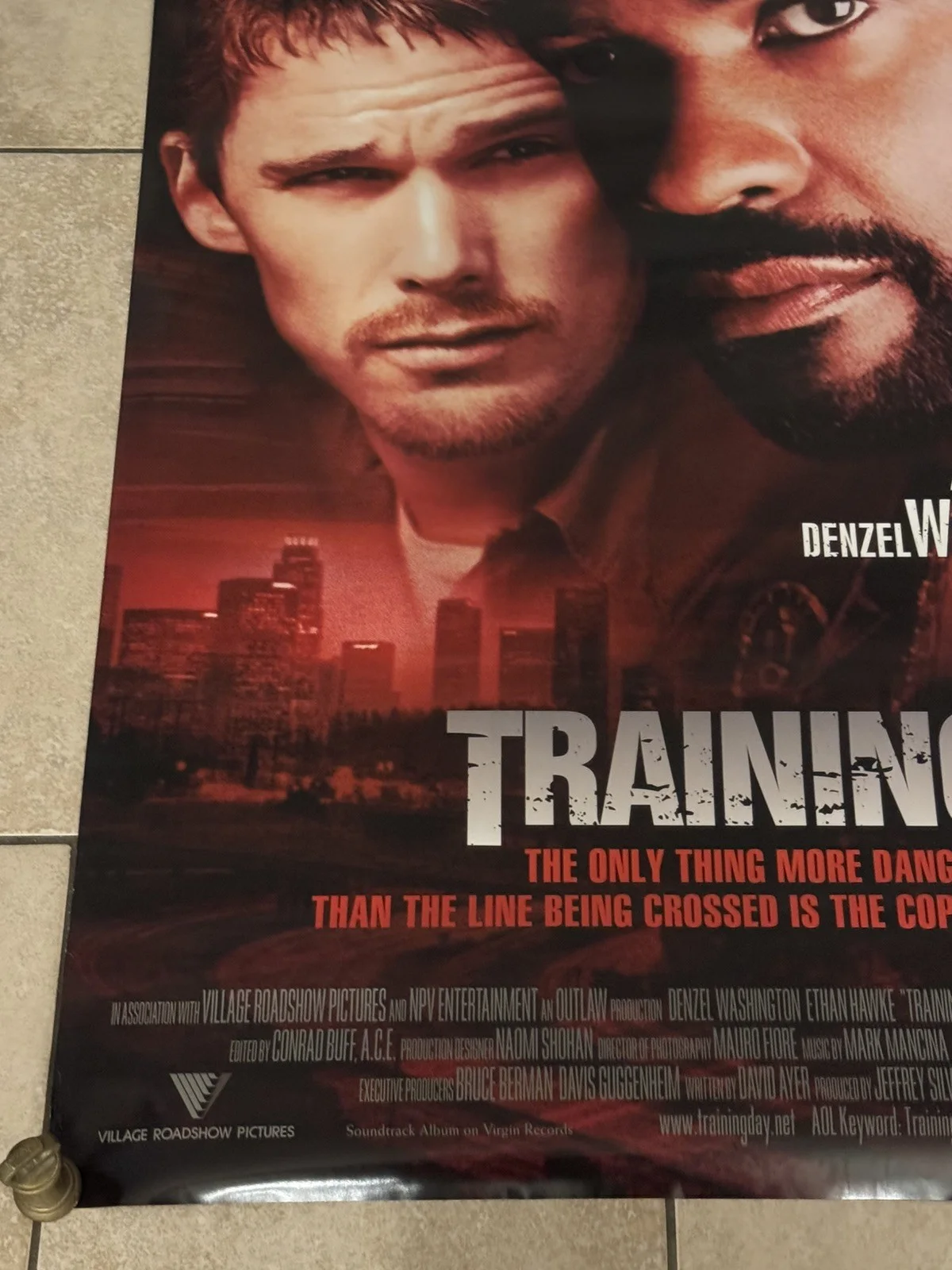 Training Day 2001 Original UK One Sheet Poster Cinema Single Sided 27” x 40”, изображение 2