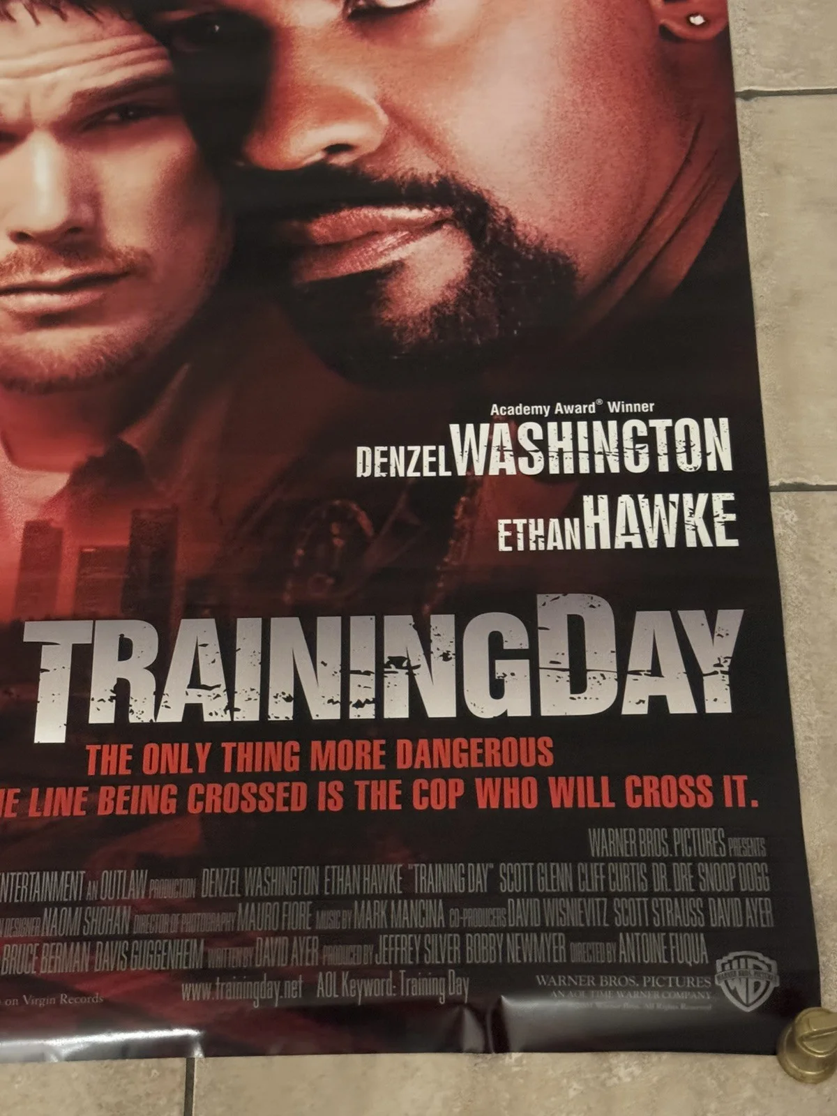 Training Day 2001 Original UK One Sheet Poster Cinema Single Sided 27” x 40”, изображение 3
