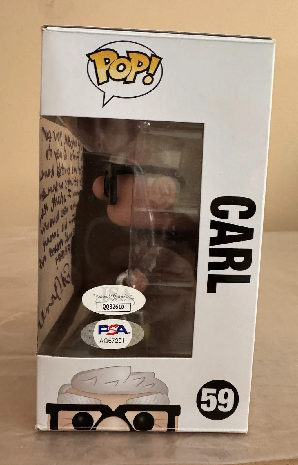 Ed Asner Autographed & Inscribed "Carl Disney UP" Funko Pop 59: JSA & PSA, изображение 3