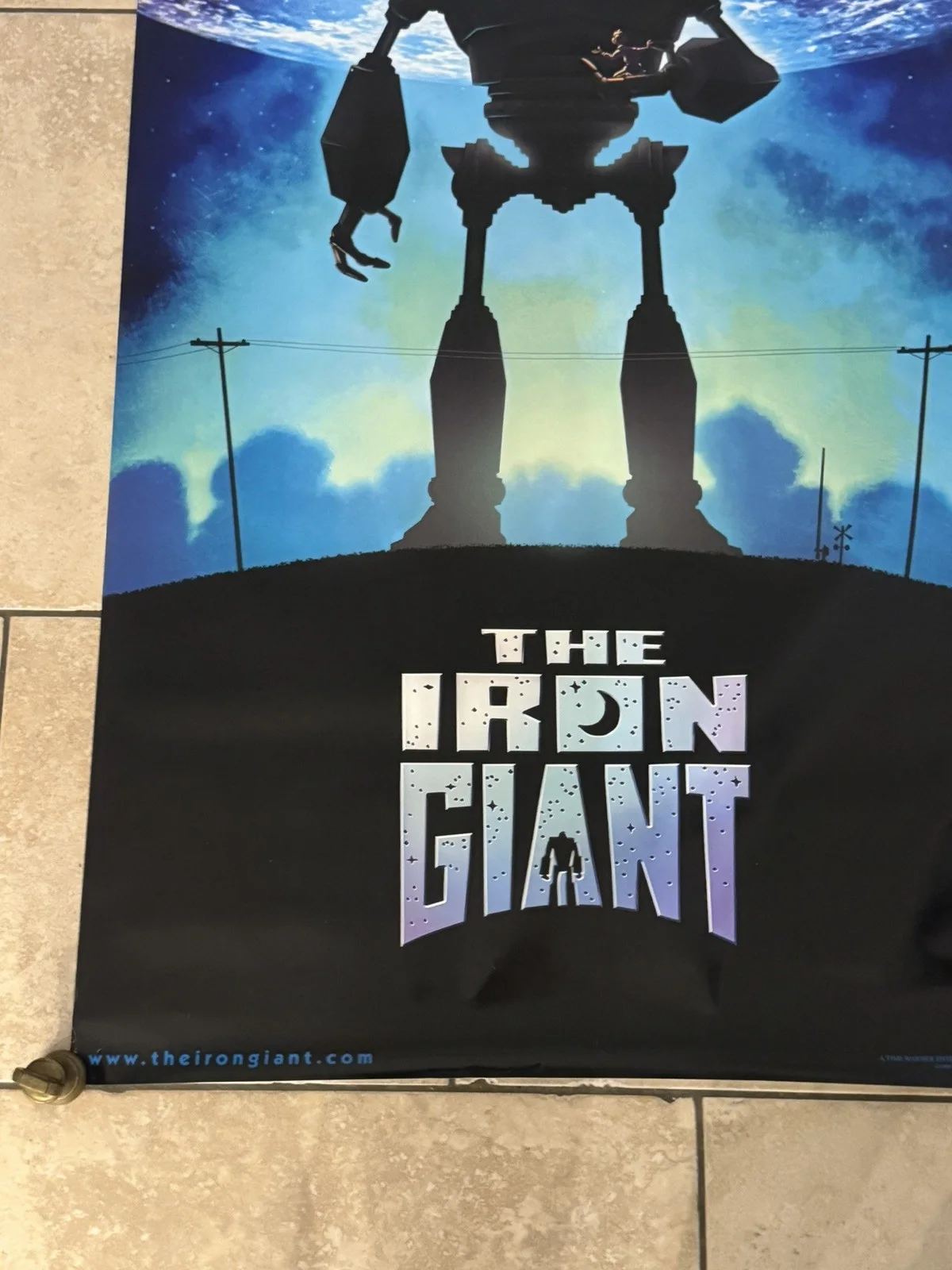 The Iron Giant Rare Original UK One Sheet Poster Cinema Single Sided 27” x 40”, изображение 3