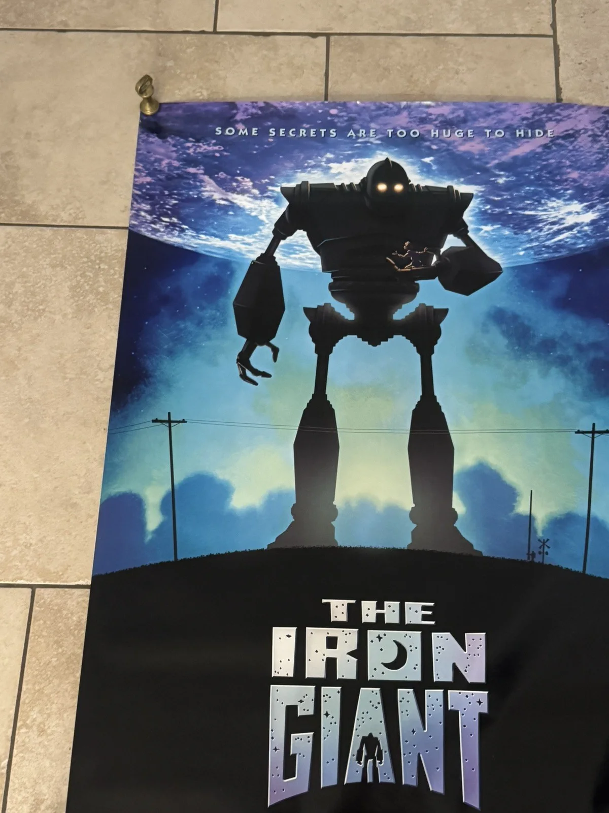 The Iron Giant Rare Original UK One Sheet Poster Cinema Single Sided 27” x 40”, изображение 4