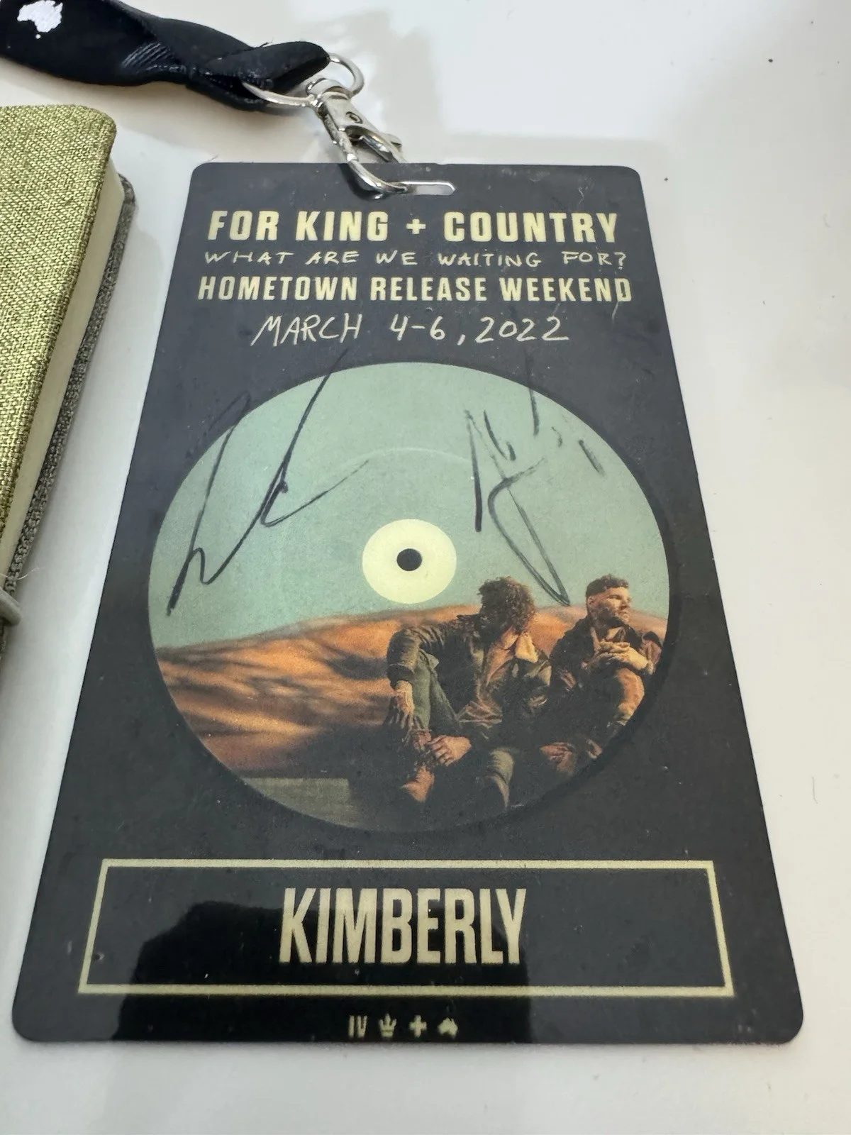 For King And Country Hometown Release Weekend Signed Badge With Journal, image 2