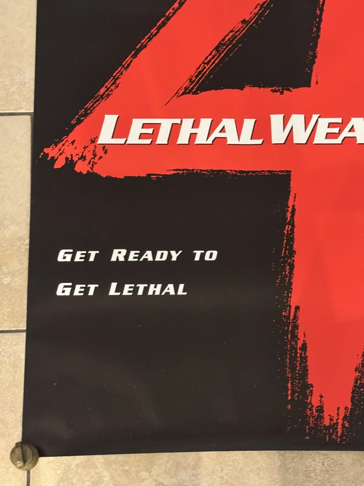 Leathal Weapon 4 1998 UK One Sheet Poster Cinema single Sided 27” x 40”, изображение 3