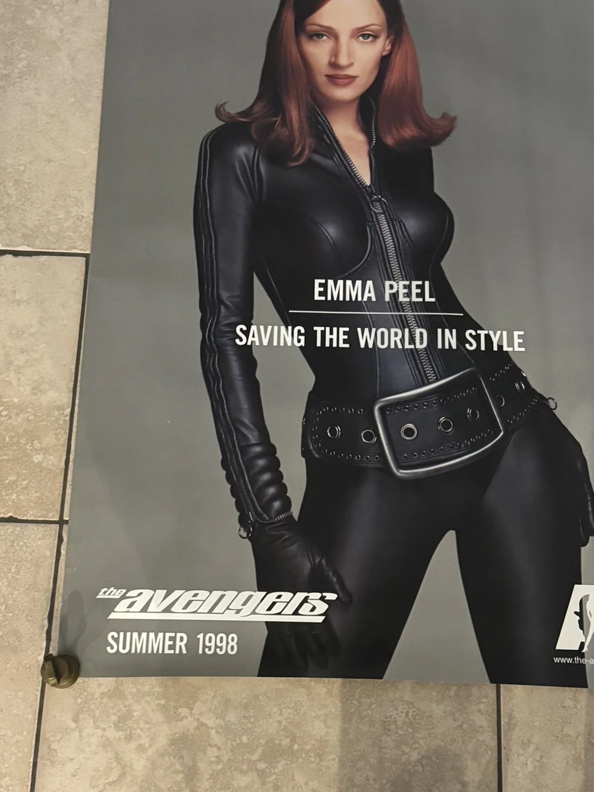 THE Avengers Emma Peel Original UK One Sheet Movie Poster - 1998 - Uma Thurman, изображение 3