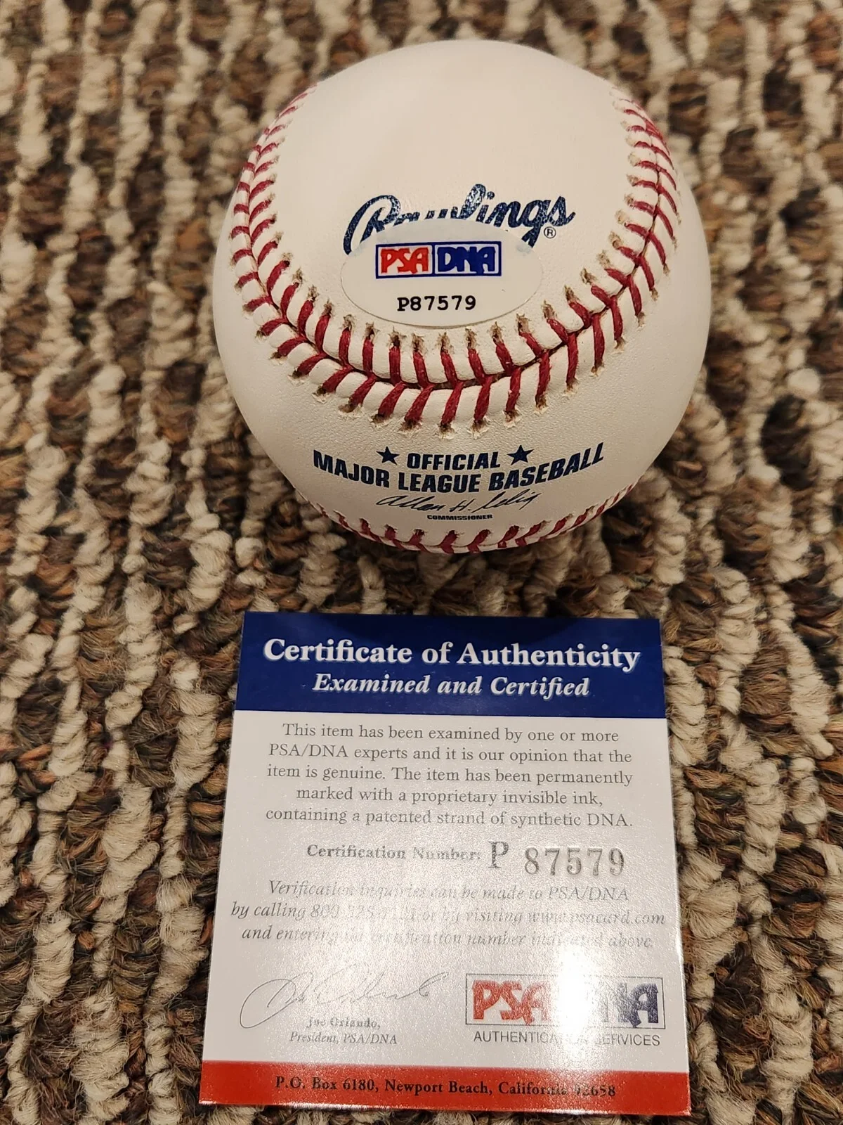 Michael J. Fox — Michael J. Fox Signed Baseball PSA/DNA P87579 Rawlings Official MLB, image 2